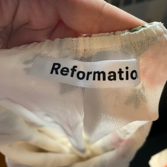 Reformation Dietrich Floral Tie Back Midi Dress in Flourish - Picture 5 of 7